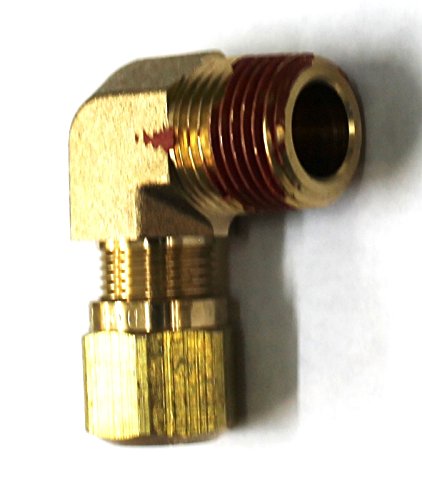 BR 1469-04-04-1/4'' DOT Compression Tube X 1/4'' Male Pipe (.540''-18 Threads) 90