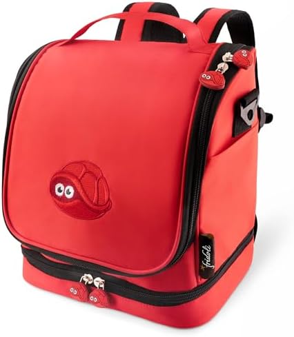 fridoli | Toniebox Tasche Rucksack | rot | Akku Aufladen in der Tasche | bis zu 20 Toniefiguren | Das gesamte Zubehör aufgeräumt | Tonie Tasche (rot)