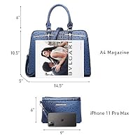 Women Handbag Wallet Tote Shoulder Hobo Bag Top Handle Satchel Purse Set 2pcs with 3 Compartments — image 5