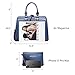 Women Handbag Wallet Tote Shoulder Hobo Bag Top Handle Satchel Purse Set 2pcs with 3 Compartments