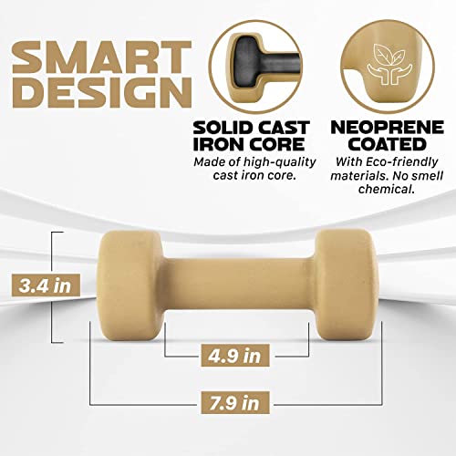 Image of Yes4All Neoprene Dumbbells, Pairs and Sets with Rack for Home Workouts