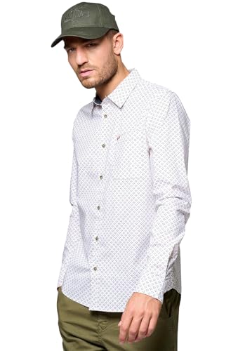 Kaporal, Chemise pour Homme, Coupe Slim, Manches Longues, Col Chemise, Modèle Kalum, Couleur White, Taille S