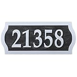 Address Plaque Horizontal - 15'' x 7'' Large Option Persoanlized House Number Plaque Sign,Address Si