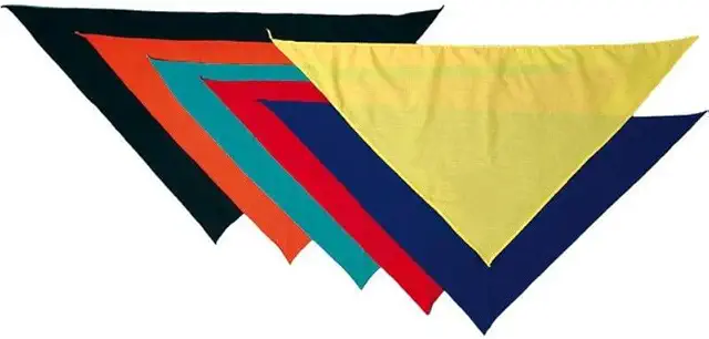 Pañuelo triangular rojo para el cuello - Personalizable para fiestas patronales