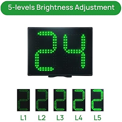 YZ Battery Custom Time 12/14/20/24/30 Seconds Shot Clock Countdown Timer Clock for Basketball Game, Portable Shot Clock Timer for Basketball Court, Remote Control Shot Clock Basketball with Buzzer