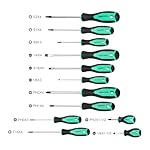 Amazon Basics Magnetic Screwdrivers Set, Includes Phillips, Slotted, Torx, Square, and Stubby Screwdrivers, 12-Piece Hand Tools Set, Turquoise - Image 2