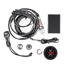 Universal Digital Wideband Air/Fuel Ratio AFR Gauge Kit - 2"52mm with LSU4.9 Sensor Installed After The Three-Way and Controller Box-Wideband UEGO AFR O2 Oxygen Sensor Controller Gauge