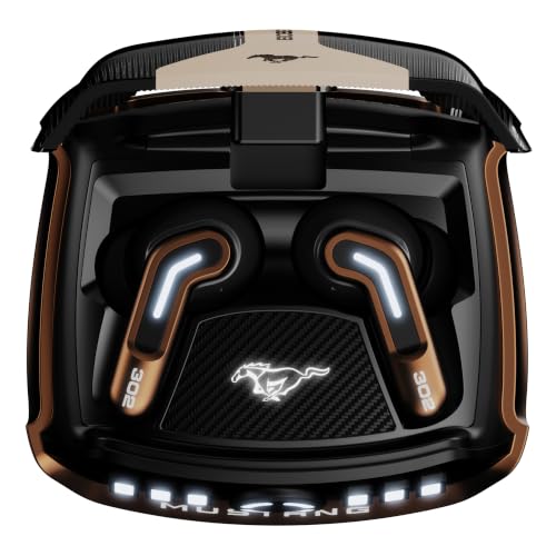 Image of GOBOULT Mustang Nitro Earbuds with 72H Playtime, Amp App Support, Quad Mic ENC, Dual Device Pairing Buds, 13mm Driver Ear Buds, Bluetooth 5.4 Wireless Earbuds Bronze 302
