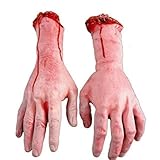 AOBOR Halloween Decoration Haunted House Scary Fake Bloody Broken Severed Hand Body Prank Party Props (Hands)