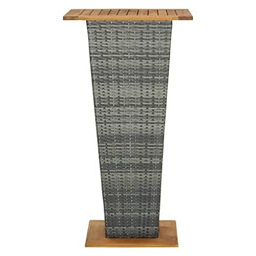 Modern Acacia Wood Square Bar Table