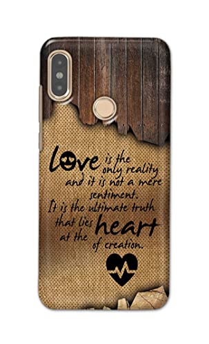 Image of PRINTFIDAA Love is The Only Reality and It is Not Mere Sentiment Printed Designer Hard Case for Redmi Note 5 Pro Back Cover -(e) RPM1010