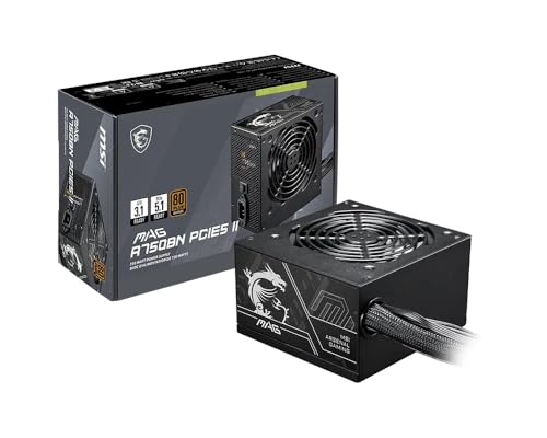 Alimentation MSI MAG A750BN 80+ PCIE5 II - vue 3