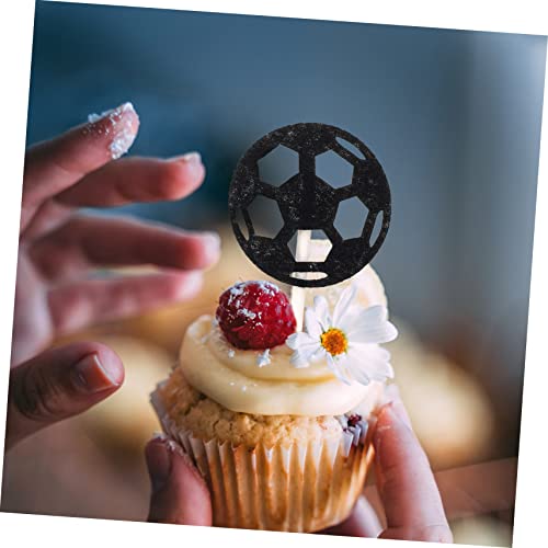 ABOOFAN 24 Pçs Suprimentos De Cupcake Bolas Temáticas De Bebê Para Topper Decoração Tema Esportes Fa