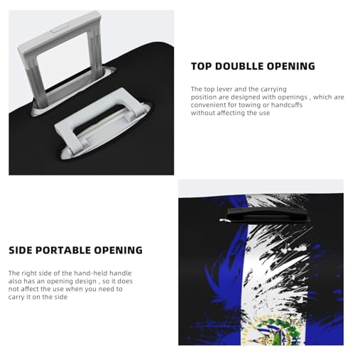 Travel Luggage Cover El Salvador Flag Fashion Washable Baggage Suitcase Protector Fit For Luggage Medium4