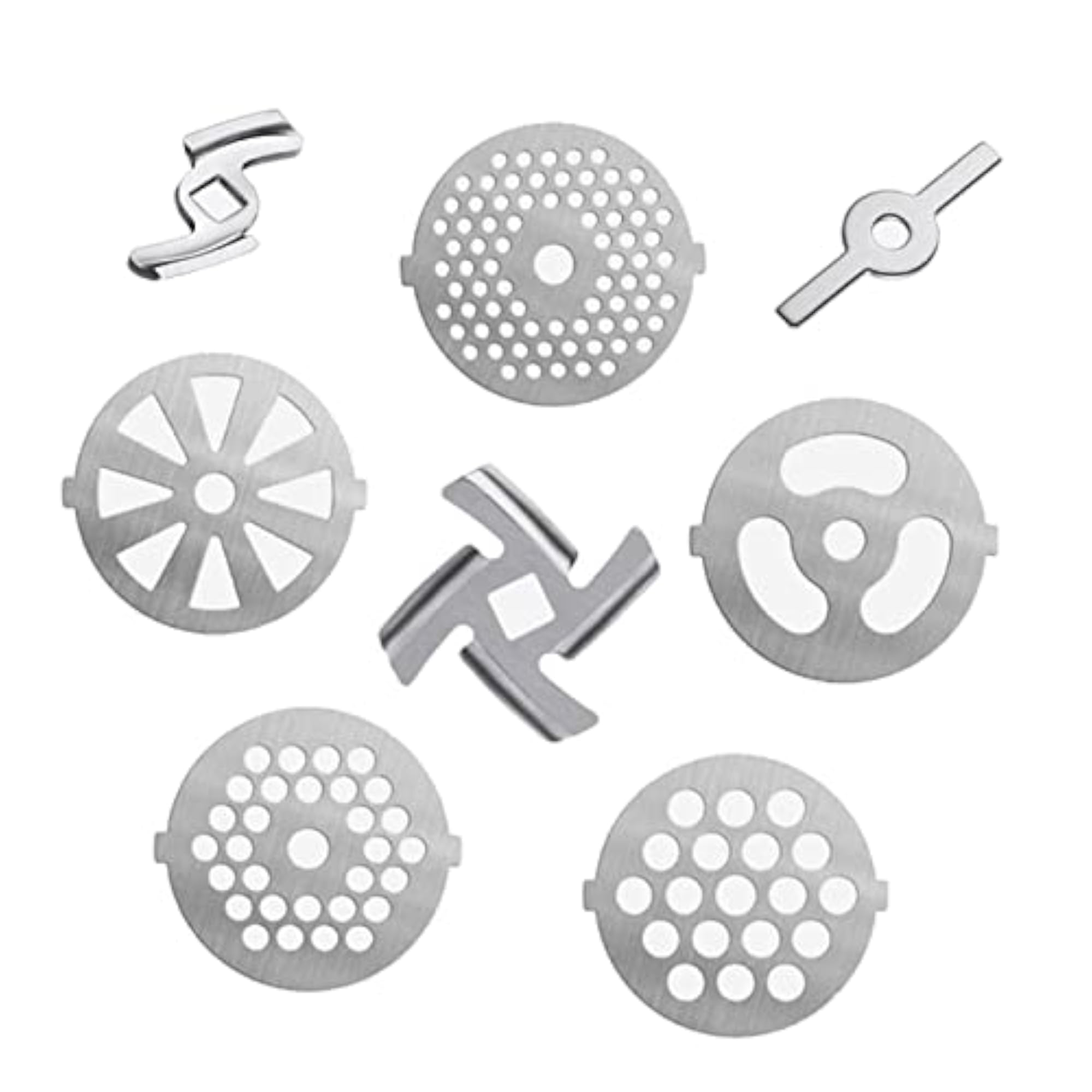 Stainless Steel Meat Grinder Plates Discs and Blade Set