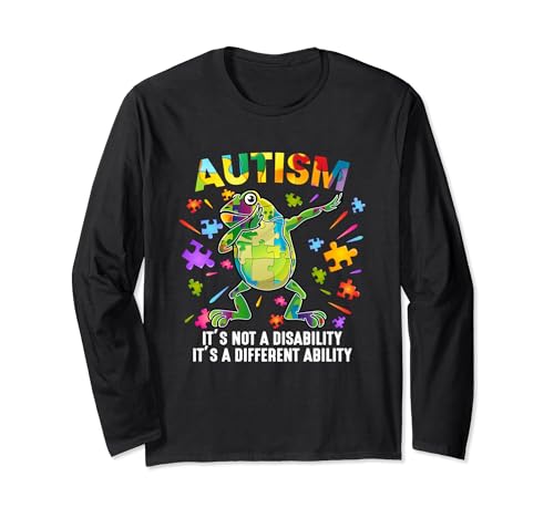 It's Not A Disability Frog Autism Awareness Maglia a Manica