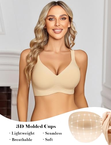 Image of Avidlove Wireless Bra for Women Seamless Push Up Full Coverage Bra Comfort Bralette Support Everyday Bra