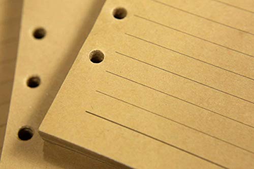 Refill kraft Paper 6 Hole Refill For leather journal planner / A5 A6 planner inserts 80 sheets (160 pages)-PAX6KI4