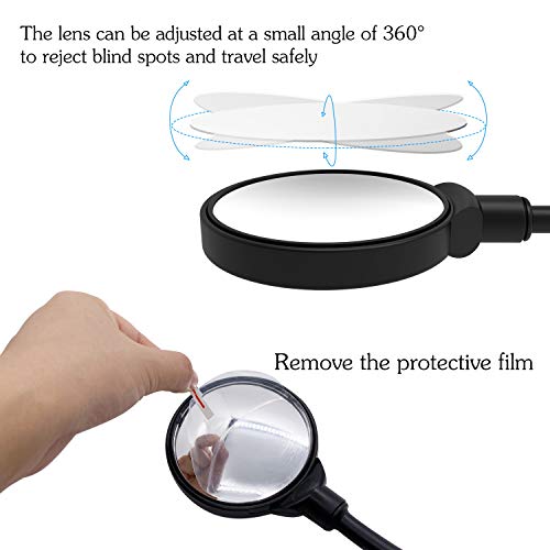 Royor Bike Mirrors For Handlebars Rearview Mirror - Bicycle Mirrors For Handlebars, 360° Adjustable Rotatable Bicycle Mirror For Electric Bike, Mountain Bike And Road Bike #TOP4