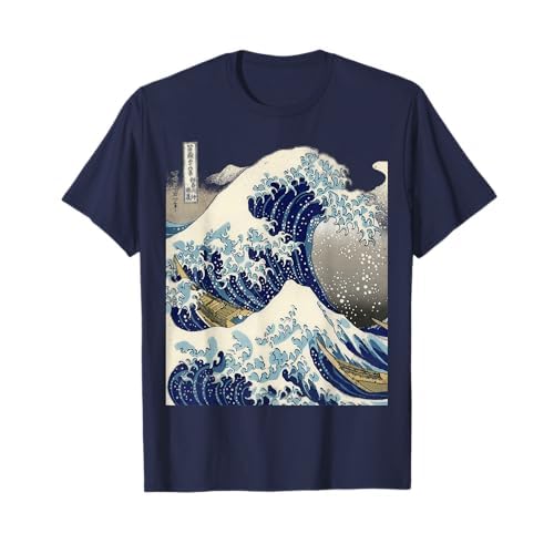 Camiseta de tatuaje japonés vintage Kanagawa The Great Wave Camiseta
