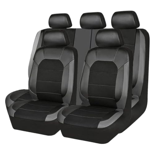 Coussin de siège de voiture universel en cuir PU, kit complet de 9 pièces pour avant et arrière