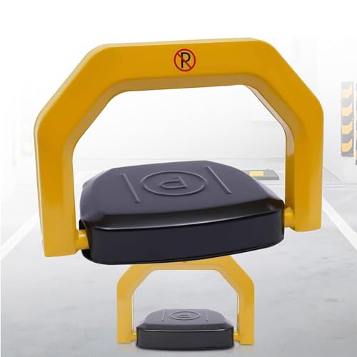 ZIJINGM Automatic Parking Lock with Remote Control, Folding Automatic Parking Lock, IP67 Waterproof, 180° Adjustable, Smart Parking Lock, Parking Barrier for Home, Business, Office and Commercial