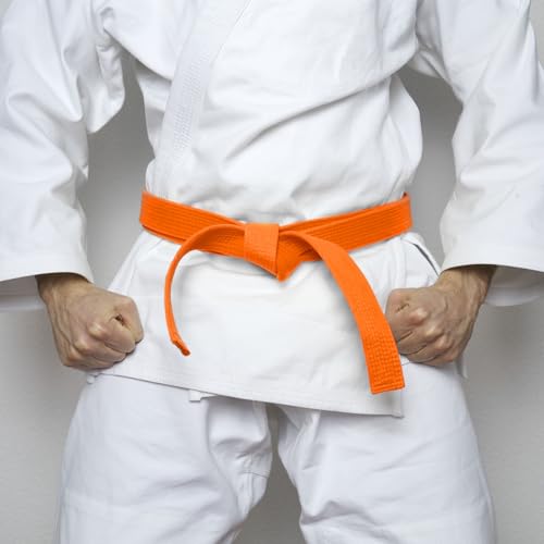 PATIKIL Taekwondo Colored Ranking Belt 1.5" x10.5Ft 3.2m, Cotton Martial Arts Judo Karate Belt for Coach Teaching Practice, Orange by PATIKIL - Image 5
