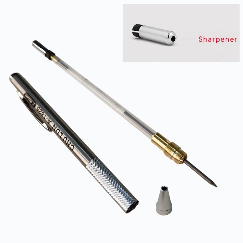Ołówki 2,0 mm Metalowe ołówki mechaniczne Ołówki automatyczne 2B HB Wymienny wkład Ołówki automatyczne artystyczne (1 szt. ołówków) (2 szt. szarych 2b)