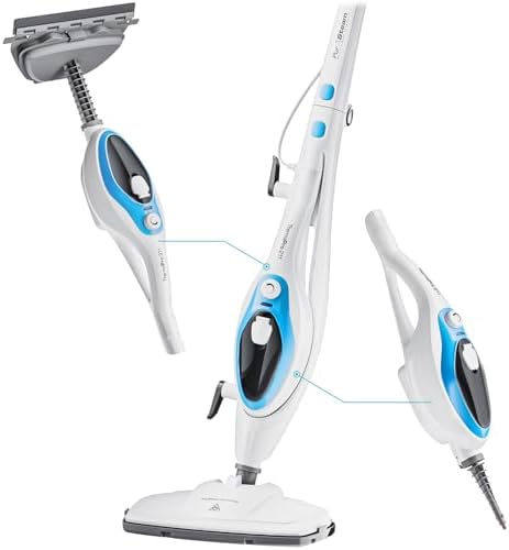 Steam Mop Cleaner With Stainless Steel Detachable Handheld, 360 Degree Self Spin Floor Cleaning Bucket Mop Multipurpose Use Reusable Pads Clean Home Floor Cleaner Bowl Cleaner (Microfiber)