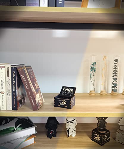 Star Wars Music Box- 18 Note Mechanism Antique Carved Music Box Crafts (Star Wars（Black）) #TOP4