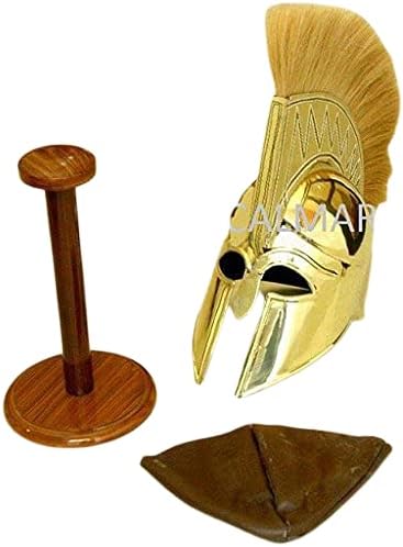 NauticalMart Medieval Armor Greek Corinthian Helmet w/Wooden Stand or Leather Liner