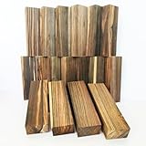 Macassar Ebony Exotic Lumber Hardwood Burl Knives Handle Scales Musical Instrument Material Wood DIY Tools 1Pc Size: 1.5 x 4 x 1 Inches (+/- 1/16 Inches)