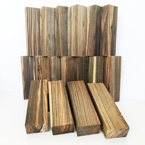Macassar Ebony Exotic Lumber Hardwood Burl Knives Handle Scales Musical Instrument Material Wood DIY Tools 1Pc Size: 1.5 x 4 x 1 Inches (+/- 1/16 Inches)