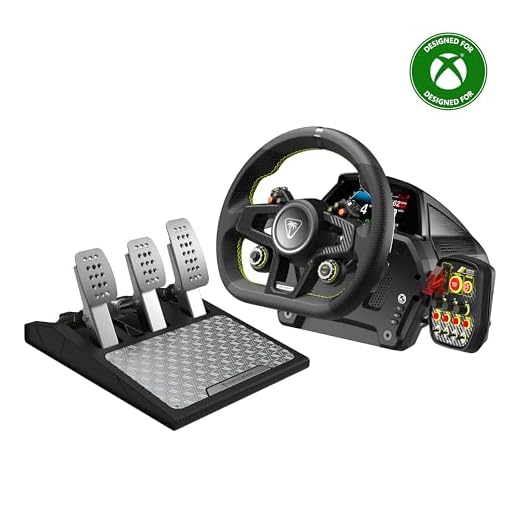 Turtle Beach VelocityOne Race Lenkrad & Pedalsystem mit Force Feedback, Magnetische Schaltwippen & Hall-Effekt-Sensoren für Xbox Series X|S, Xbox One, Windows 10 & 11 [Offiziell lizenziert für Xbox]