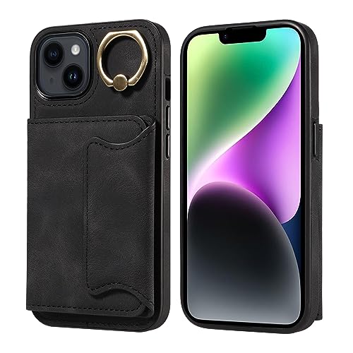 Coque iPhone 13 avec Anneau Support Rotatif 360 et Double Fermoir Aimanté