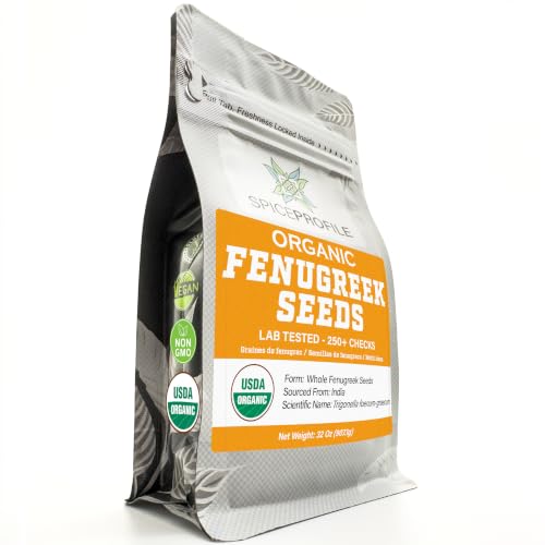 Spice Profile Organic Fenugreek Seeds | 32 oz | Lab Tested