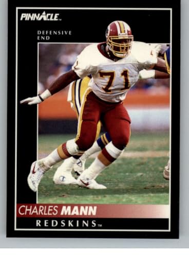 1992 Pinnacle #276 Charles Mann Washington Redskins Official Football Card in Raw (NM or Better) Condition