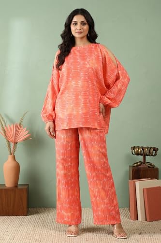 Image of Leriya Fashion Kurta Sets for Woman | Co ord Set for Women Stylish | Kurti Set for Woman | Short Kurti for Women | Kurtis | Ethnic Floral Straight Printed Kurta Set's with Palazzo Pants