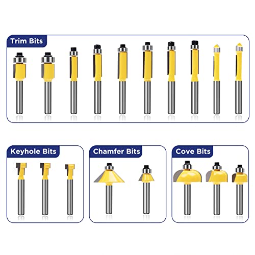 MNA Router Bits Set 1/4 Inch Shank 丨100 Piece Set - Thumbnail 2