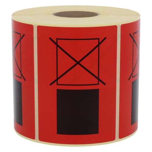 Warnetiketten 74 x 105 mm - Paket Aufkleber durchgestrichene gestapelte Kartons - Packstück nicht stapeln - 1.000 Versandaufkleber auf 1 Rolle(n), Papier