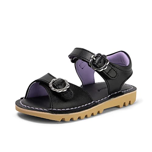 Sandale fille Kickers Flower en cuir souple pour enfant