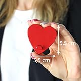 KalaMitica - Hak na tablicę magnetyczną ścienną, z silnym magnesem - czerwone serce