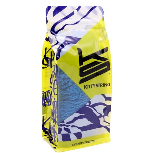 Kitty String Pacote Com 100 Cordas De Ioiô Primeira Classe - Fat Yoyo (Azul Turquesa)