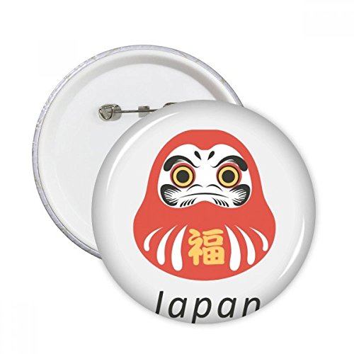 Badge Bouton Japonais Cashbox Ronde Pins Traditionnels Vêtements Décoration Multicolore S 5pcs