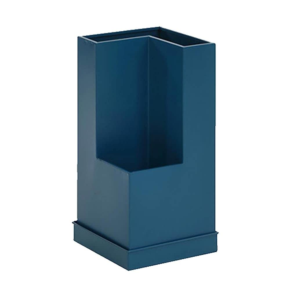 WQPMNYG Metal Umbrella Stand with Removable Drip Tray - Sturdy Holder for Long & Short Umbrellas - Stylish Hallway Foyer Decoration - Blue Umbrella Holder Rack