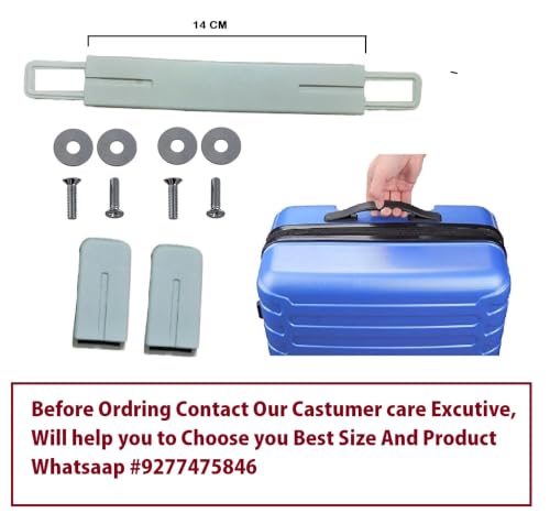 Image of Luggage Wheel,Handle,Lock Only for Replacement and Repair for VIP, Safari, Skybag, Amrican Tourister Suitcases Luggage Part (2 PCS HANDLE GREY)