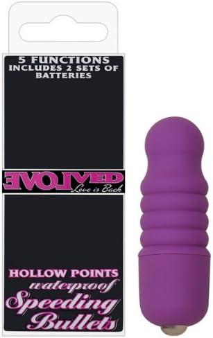 Waterproof Vibrating Multi Function Evolved Speeding Bullets Hollow Points - Purple