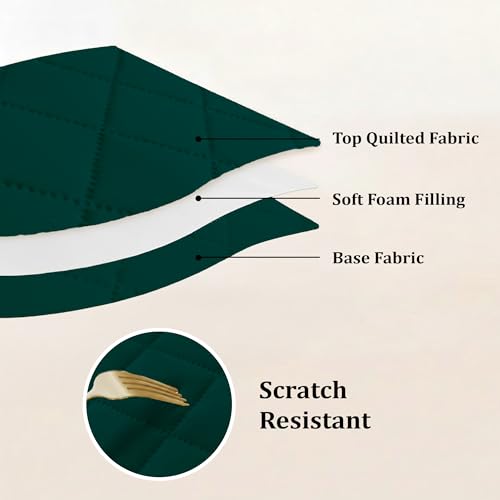 Image of 3 Seater Quilted Sofa Mat Cover | Elegant Green Sofa Protector for Living Room | Soft, Washable | Perfect for Enhancing Living Room Interiors