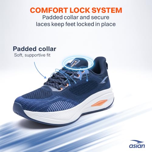 Image of ASIAN Titan-05 Men's Memory Foam Running Shoes | Breathable Mesh Upper Technology | TPU Support System | Anti-Slip TPR Sole | Athletic Sneakers