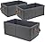 Pack of 3 Large Capacity Storage Bins Closet Organizer System, Sturdy Foldable Storage Boxes for Organizing Clothing, Sheets, Toys, Books - Shelf Organizer Shelves Basket Storage Bin